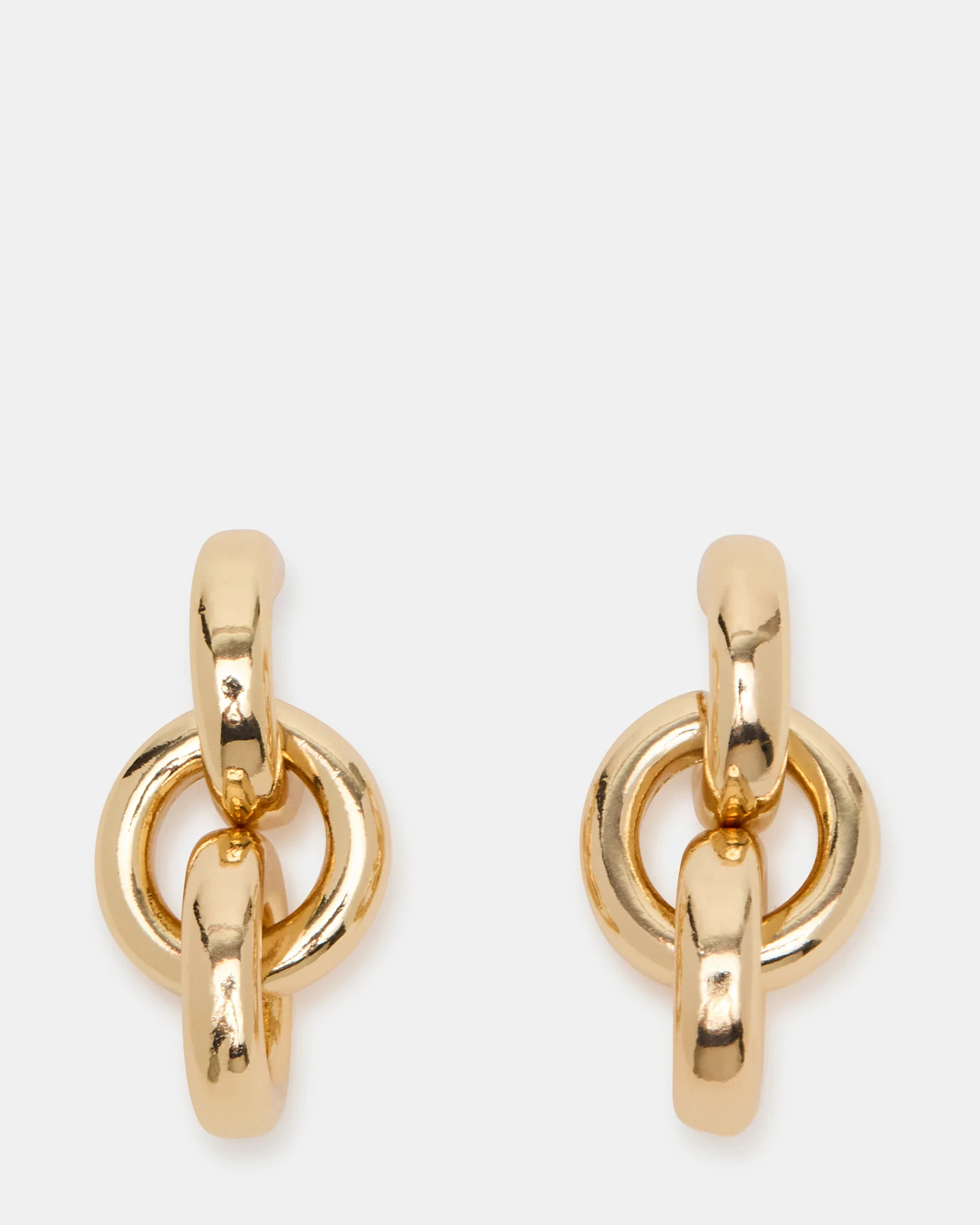 Lock Drop Earrings Gold