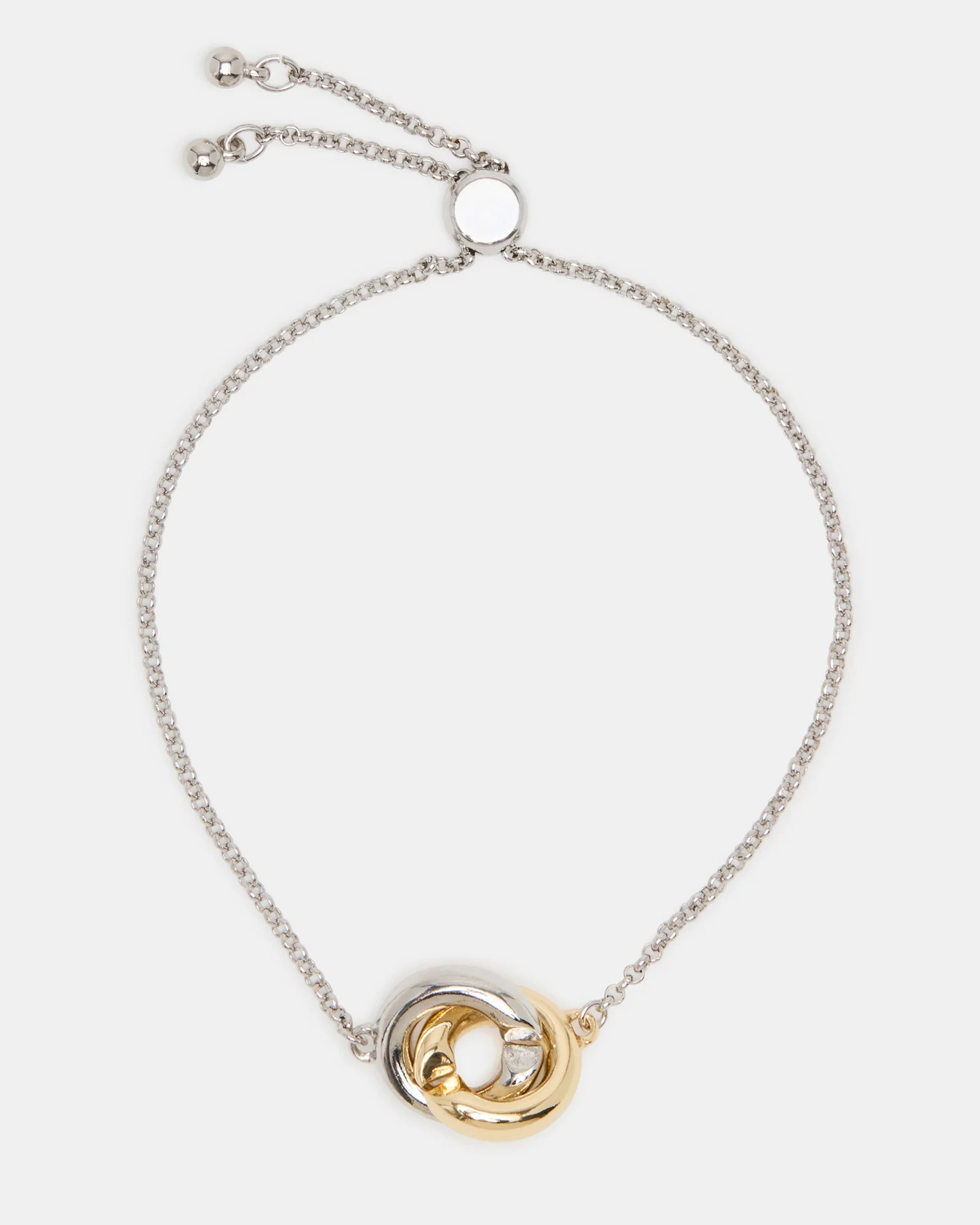 Two-tone Friendship Bracelet Silver Multi