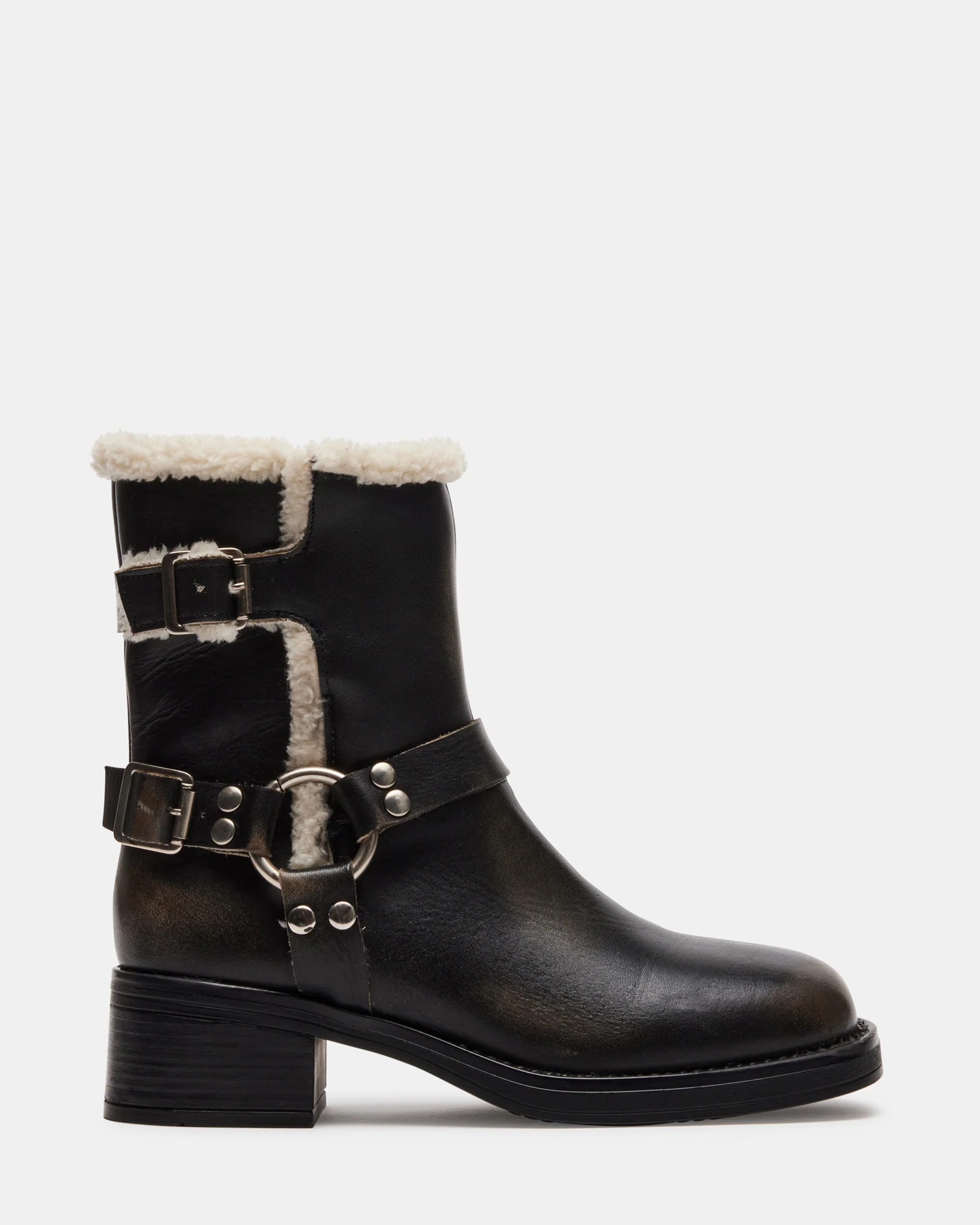 Brixton Fur Black Distressed