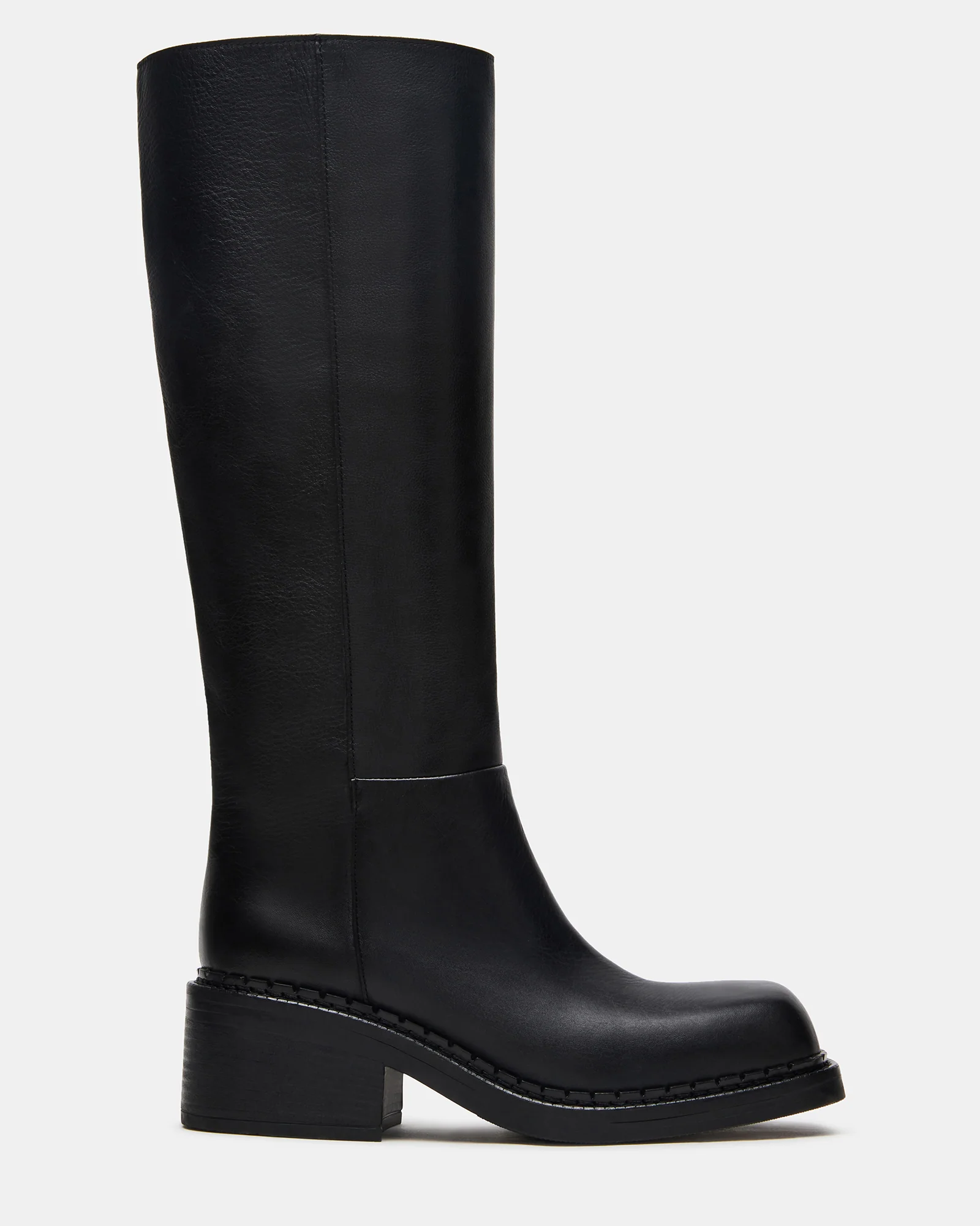 Davos Black Leather